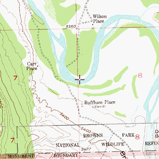 Topographic Map of Buffham Place, CO