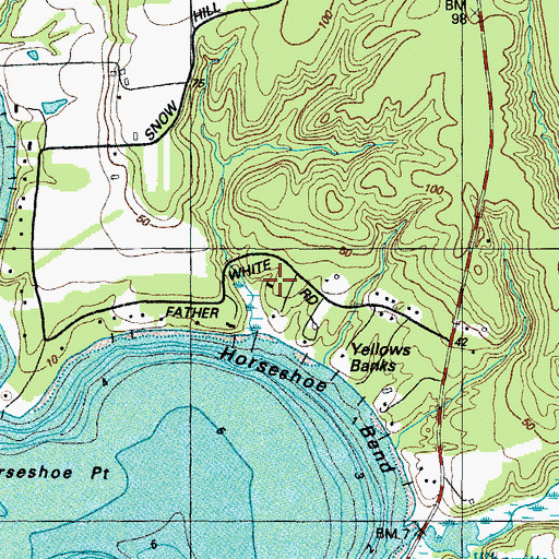 Topographic Map of Father White Memorial, MD