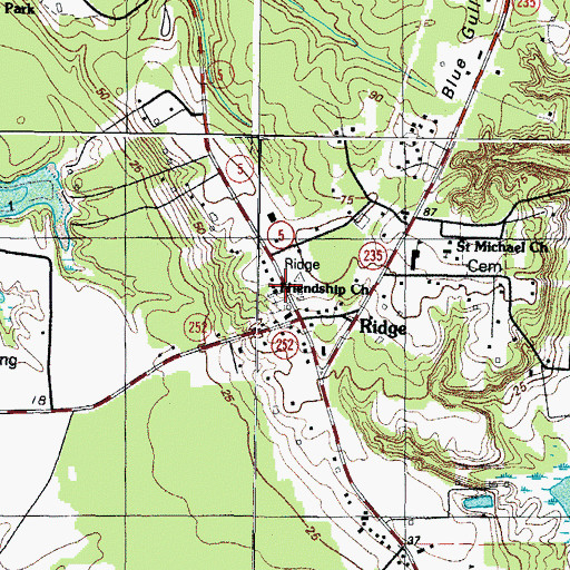 Topographic Map of Friendship Church, MD