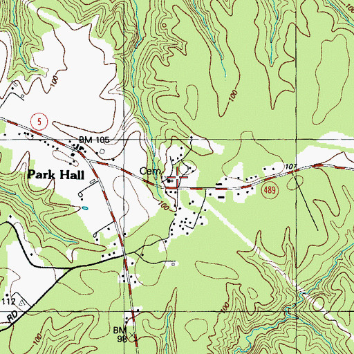 Topographic Map of Gate of Heaven Church, MD