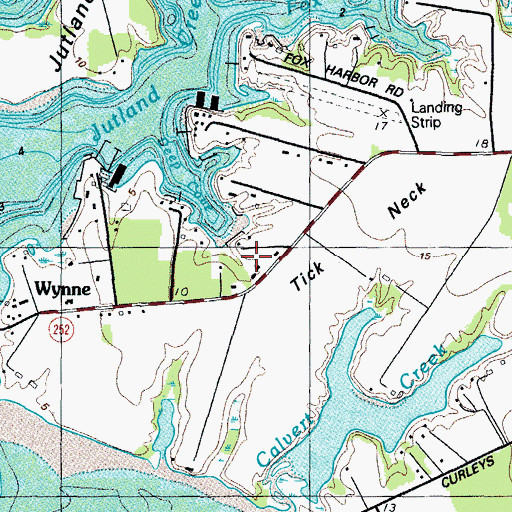 Topographic Map of Kitty Acres, MD