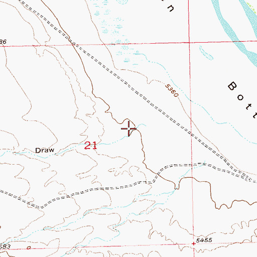 Topographic Map of Chokecherry Draw, CO