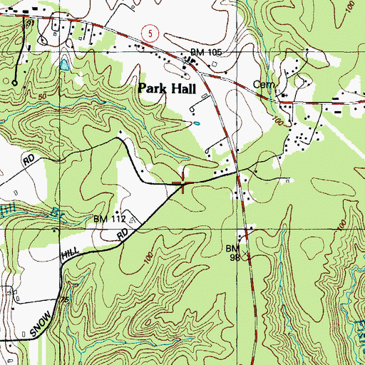 Topographic Map of Laurel Run, MD