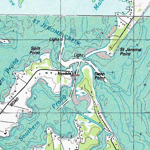 Topographic Map of Otter Point, MD