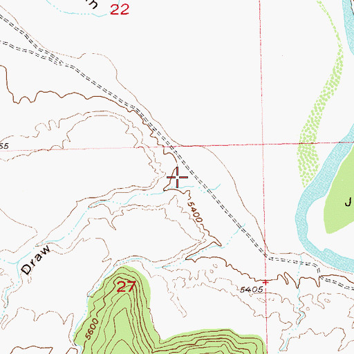 Topographic Map of Warren Draw, CO