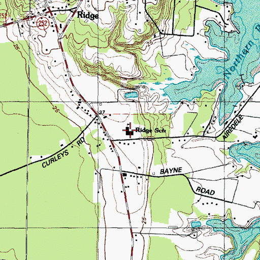 Topographic Map of Ridge Elementary School, MD