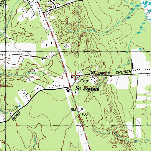Topographic Map of Saint Alphonsus School (historical), MD