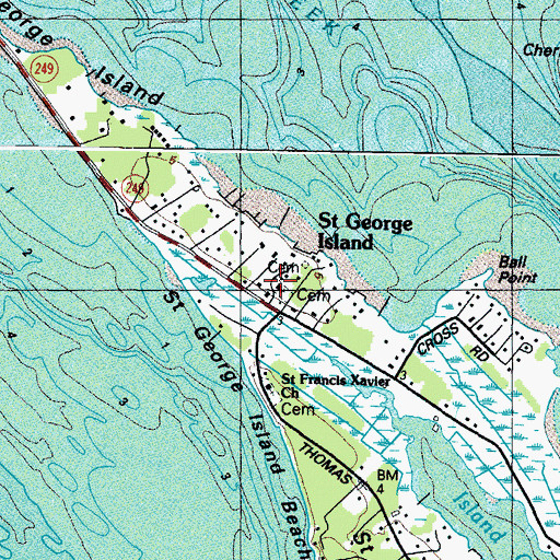 Topographic Map of Saint George Island United Methodist Church, MD
