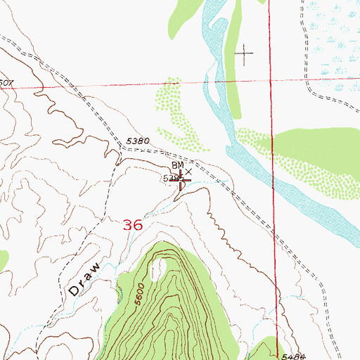 Topographic Map of Hoy Draw, CO