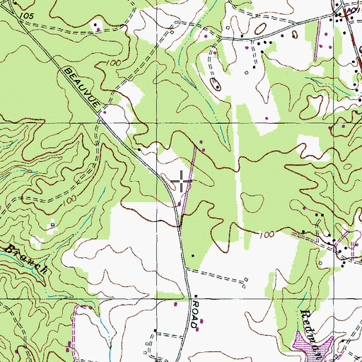 Topographic Map of Saint Mary's County, MD