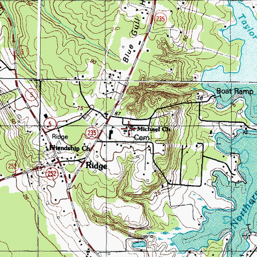 Topographic Map of Saint Michael Church, MD