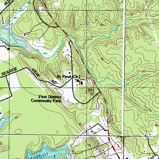 Topographic Map of Saint Peter Church, MD
