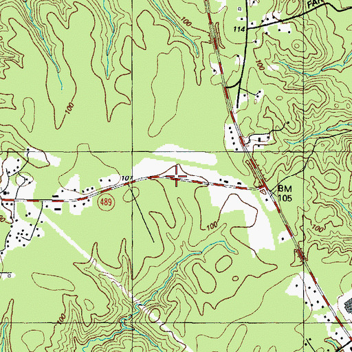 Topographic Map of Salisbury Plains, MD