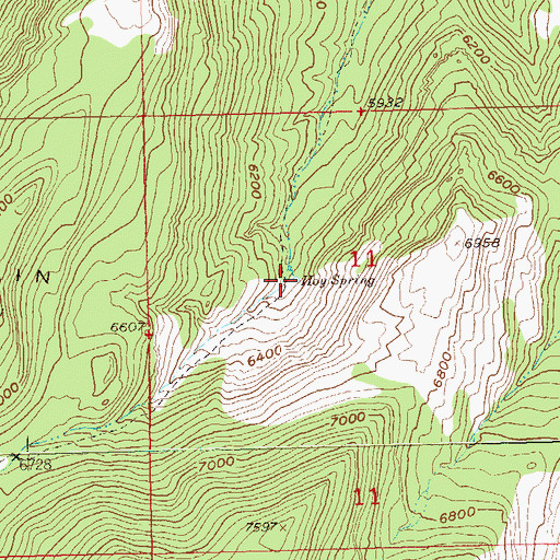 Topographic Map of Hoy Spring, CO