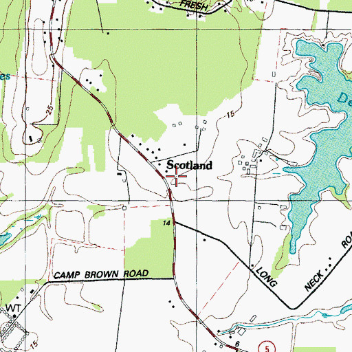 Topographic Map of Scotland Post Office, MD