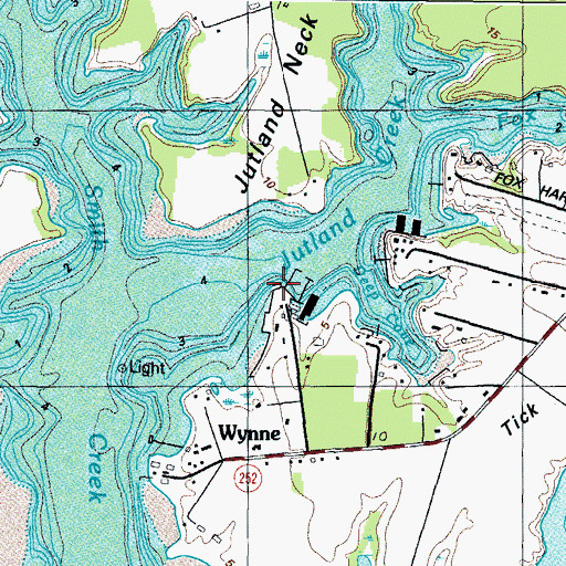 Topographic Map of Smith Point, MD