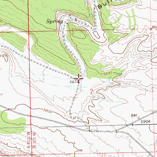 Topographic Map of Bull Canyon, CO