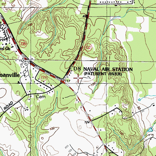 Topographic Map of Turkey Neck House (historical), MD