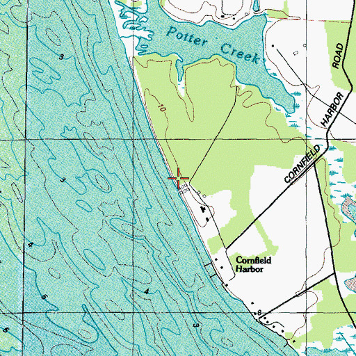 Topographic Map of Wailes Bluff, MD