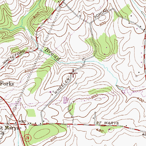 Topographic Map of Bobs Flow, MD