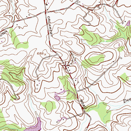 Topographic Map of Bradenbaugh, MD