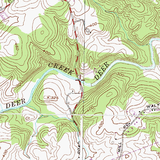 Topographic Map of Clark Bridge, MD