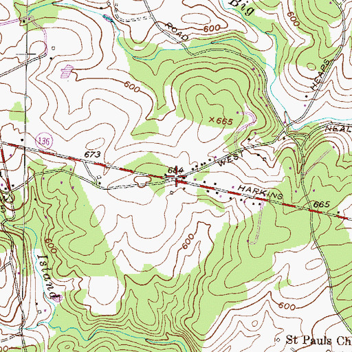 Topographic Map of Coldstream, MD