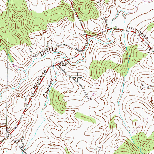 Topographic Map of Deer Meadows, MD