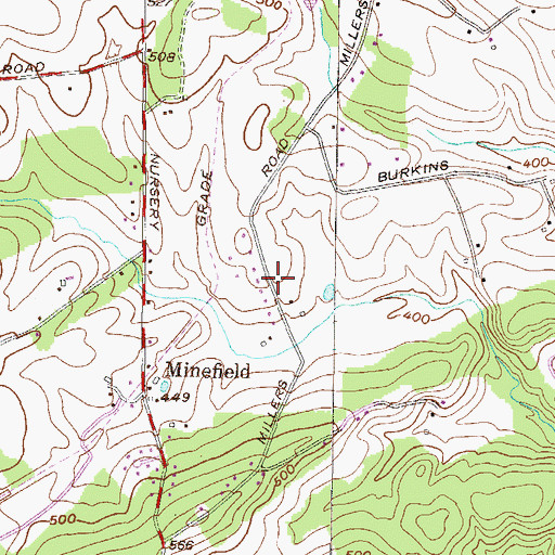 Topographic Map of Dunsen Heights, MD