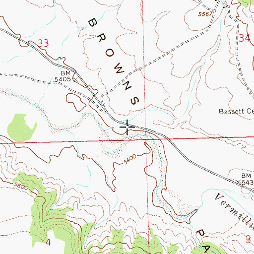 Topographic Map of Matt Creek, CO