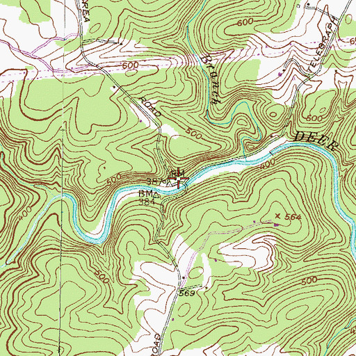 Topographic Map of Fifes Saw Mill (historical), MD