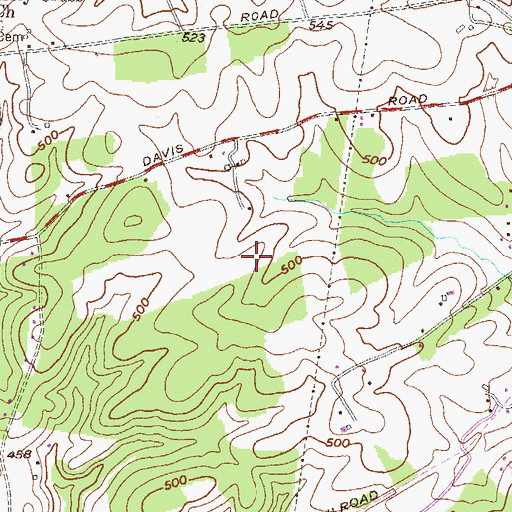 Topographic Map of Geneva Farms Golf Course, MD