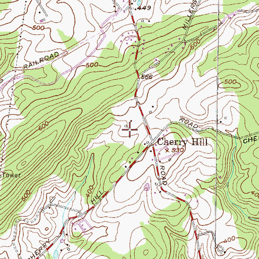 Topographic Map of Grier Nursery Farms, MD