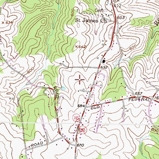 Topographic Map of Harford Heritage, MD