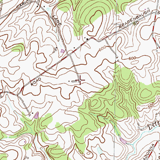 Topographic Map of Harford Manor Farms, MD