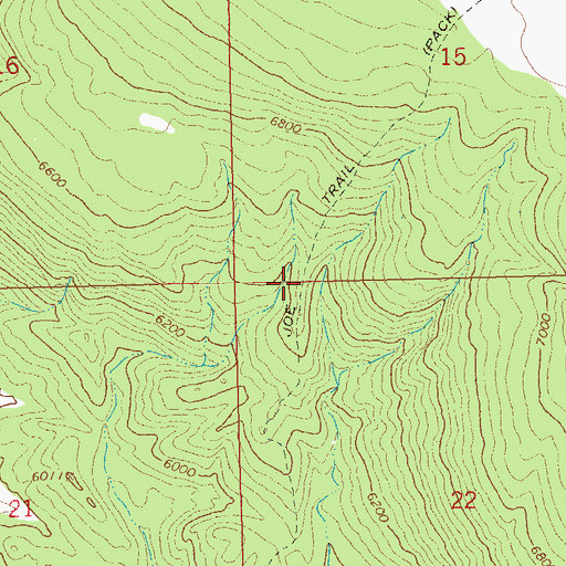 Topographic Map of Joe Trail, CO