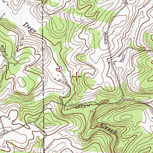 Topographic Map of Holiday Hills, MD
