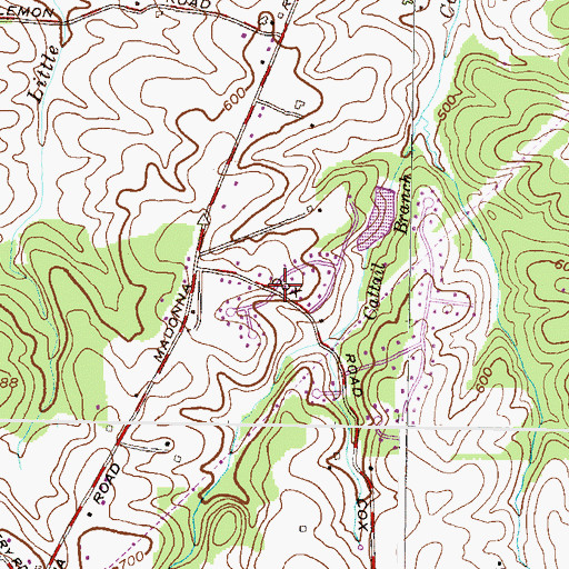 Topographic Map of Madonna Manor, MD