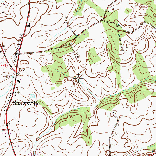 Topographic Map of Manor Hill Farm, MD