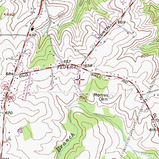 Topographic Map of North Harford Heights, MD