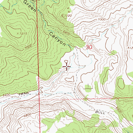 Topographic Map of Green Canyon, CO