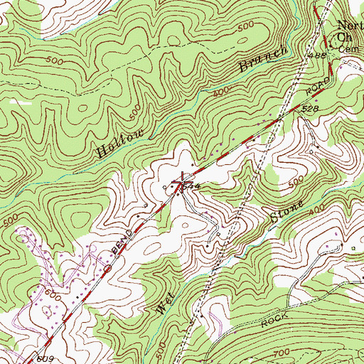 Topographic Map of Northampton, MD