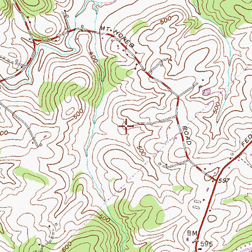 Topographic Map of Orchard Valley Farms, MD