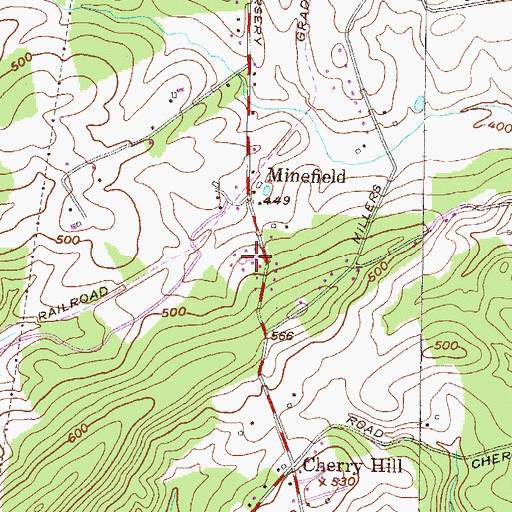 Topographic Map of Rockridge Forest, MD