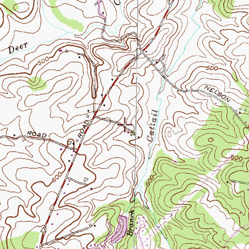 Topographic Map of Rolling Knolls, MD