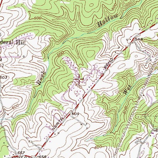 Topographic Map of Spring Meadows, MD