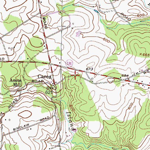 Topographic Map of Wilsons Choice, MD