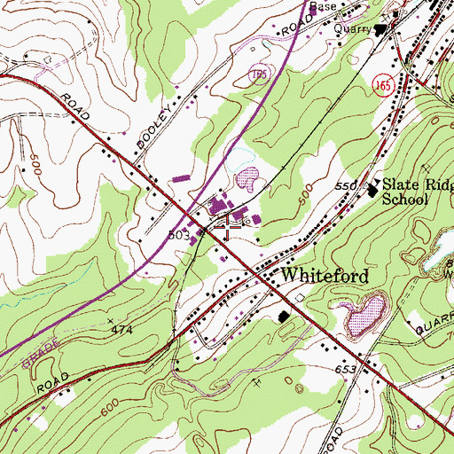 Topographic Map of Whiteford Family Reading Center, MD
