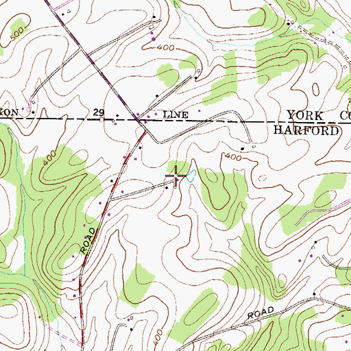 Topographic Map of Appleview Farms, MD