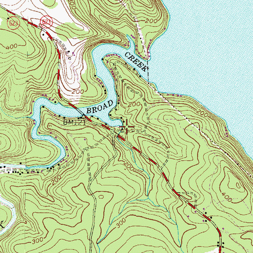 Topographic Map of Broad Creek Landing, MD